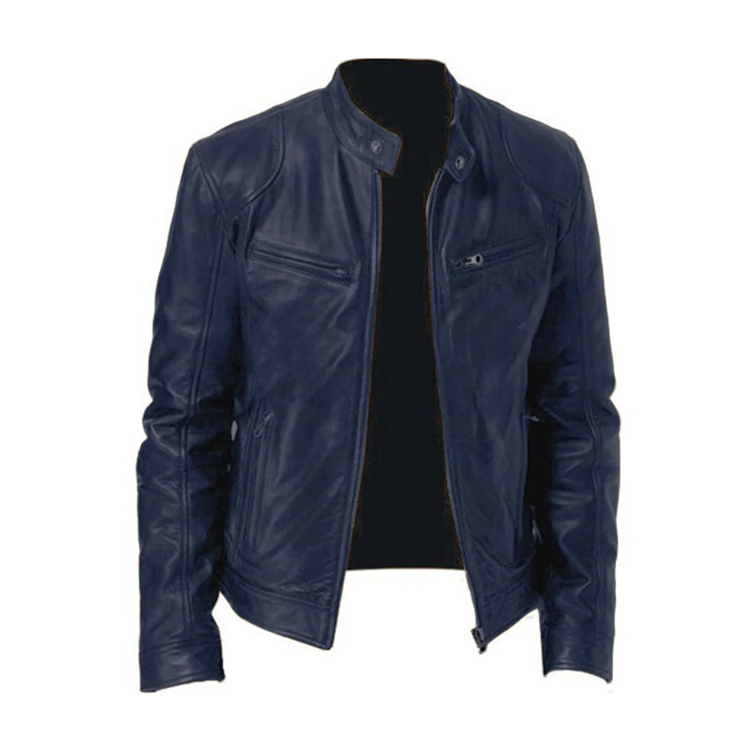 Blouson en cuir classique pour homme