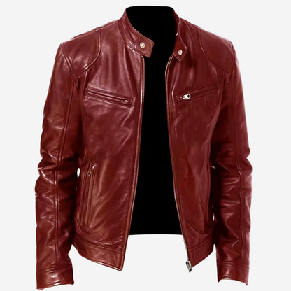 Blouson en cuir classique pour homme