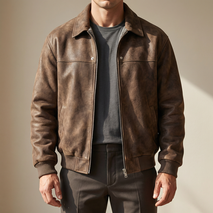 Blouson en cuir d’agneau