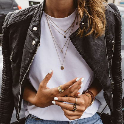 Blouson en cuir noir pour femme
