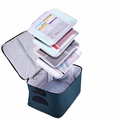 Boîte de rangement pour documents étanche et verrouillable