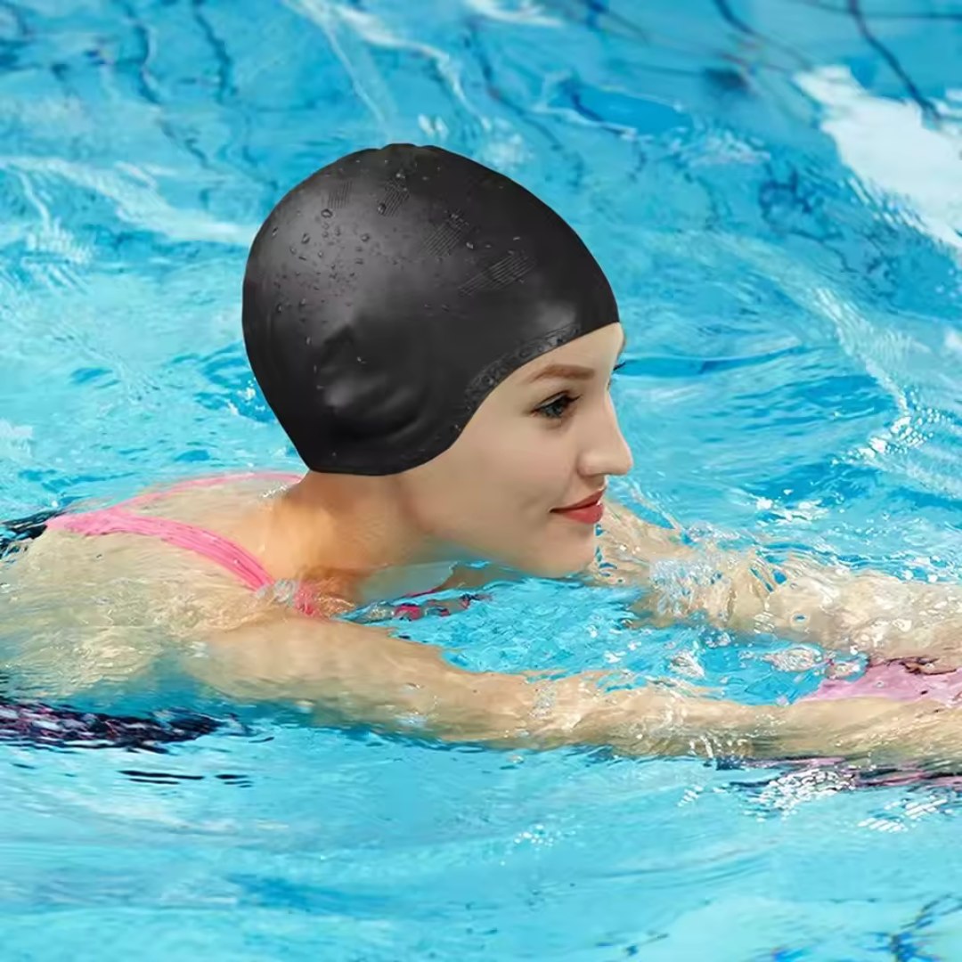 Bonnet de bain en silicone - protection des oreilles