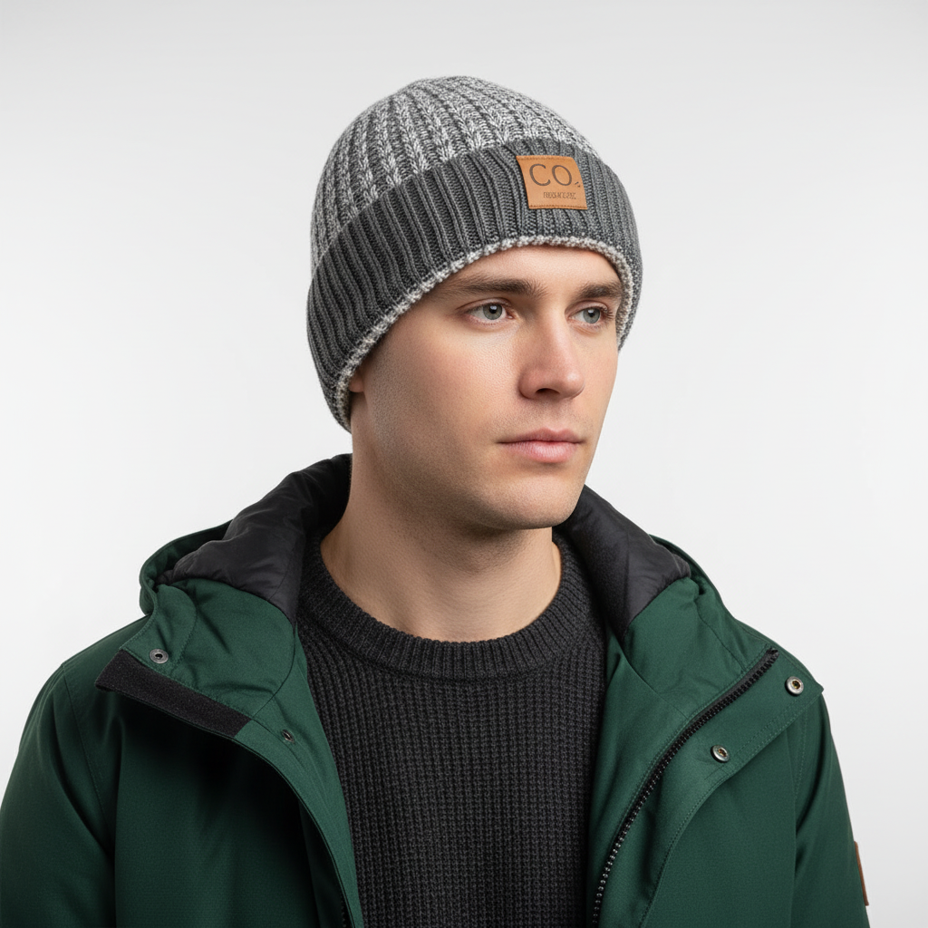 Bonnet en maille avec doublure en polaire