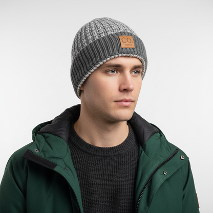 Bonnet en maille avec doublure en polaire