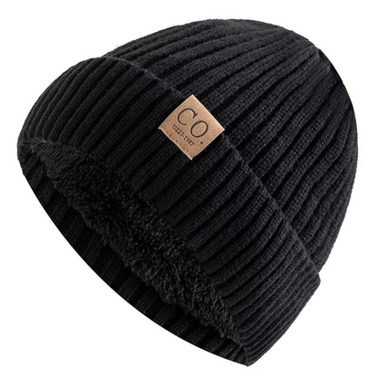 Bonnet en maille avec doublure en polaire