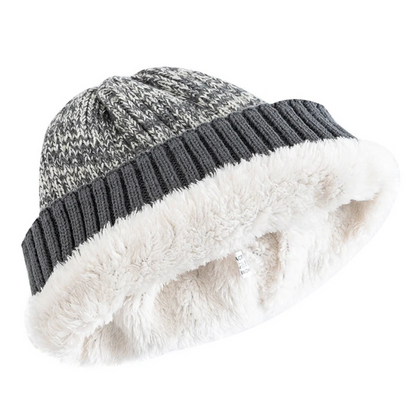 Bonnet en maille avec doublure en polaire