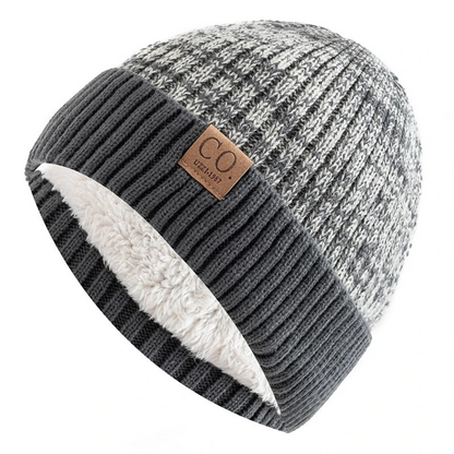 Bonnet en maille avec doublure en polaire