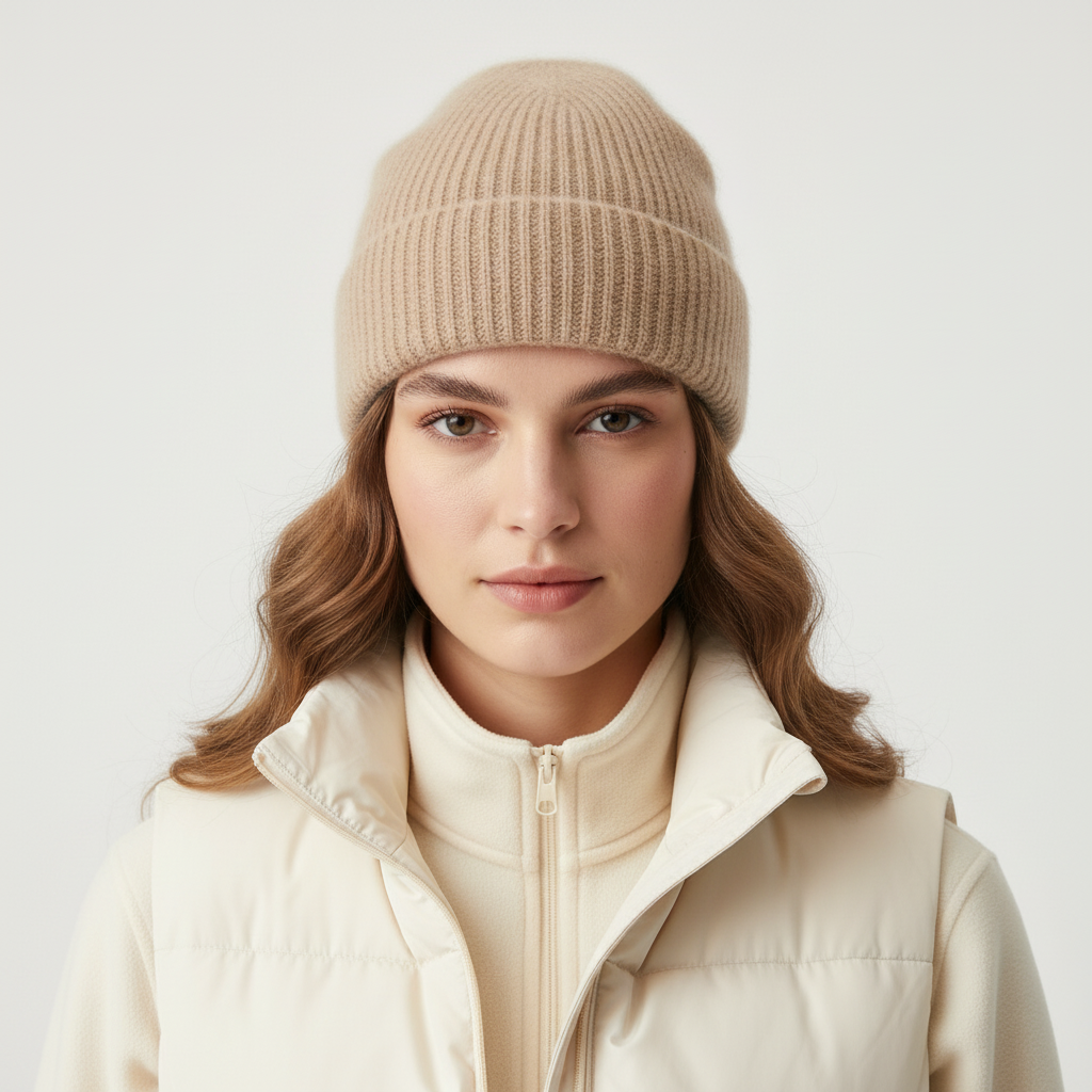 Bonnet en maille mélangée