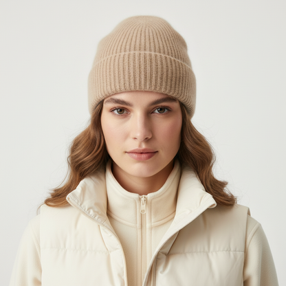 Bonnet en maille mélangée