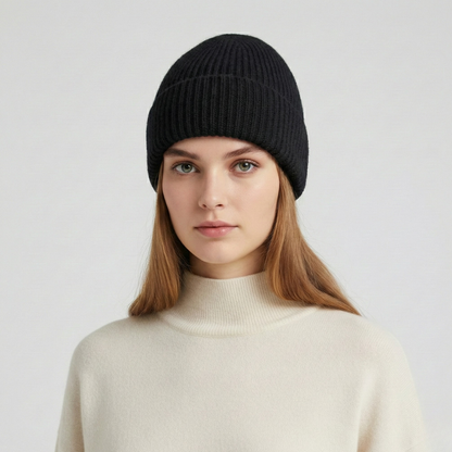 Bonnet en maille mélangée