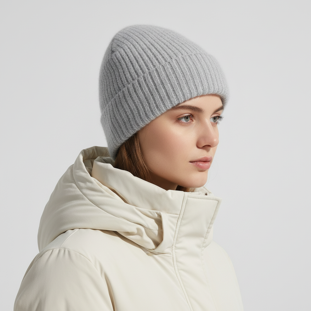 Bonnet en maille mélangée