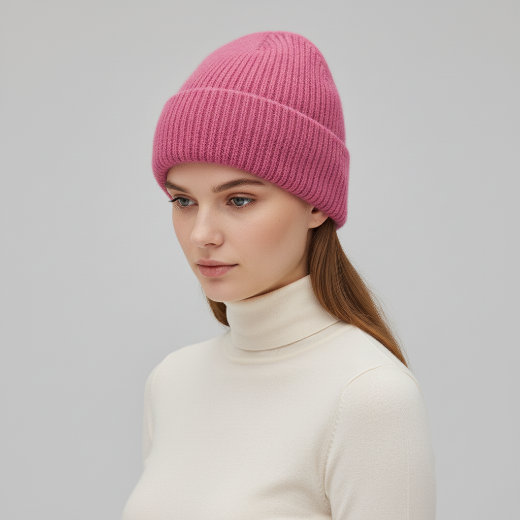 Bonnet en maille mélangée