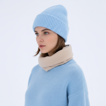 Bonnet en maille mélangée