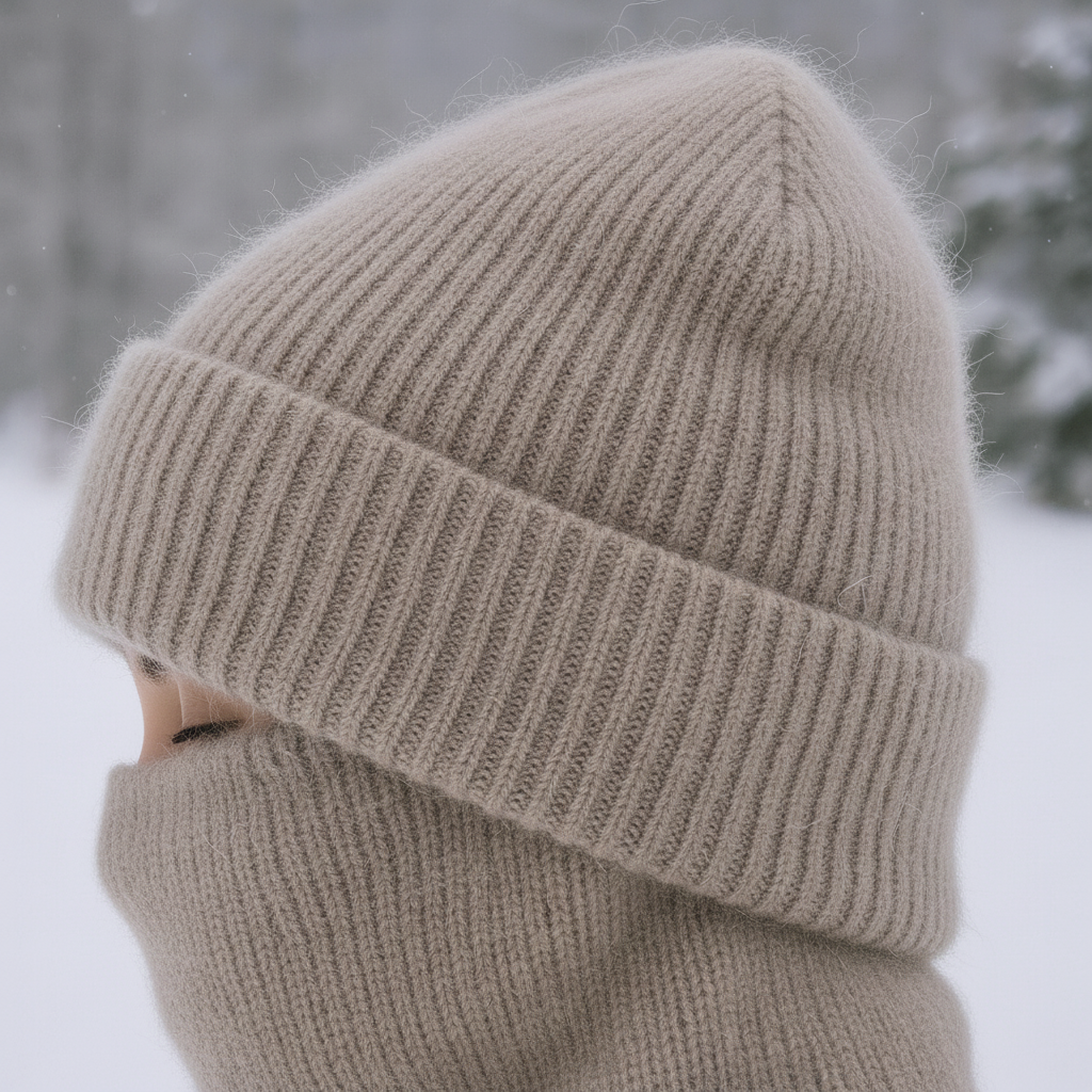 Bonnet en maille mélangée