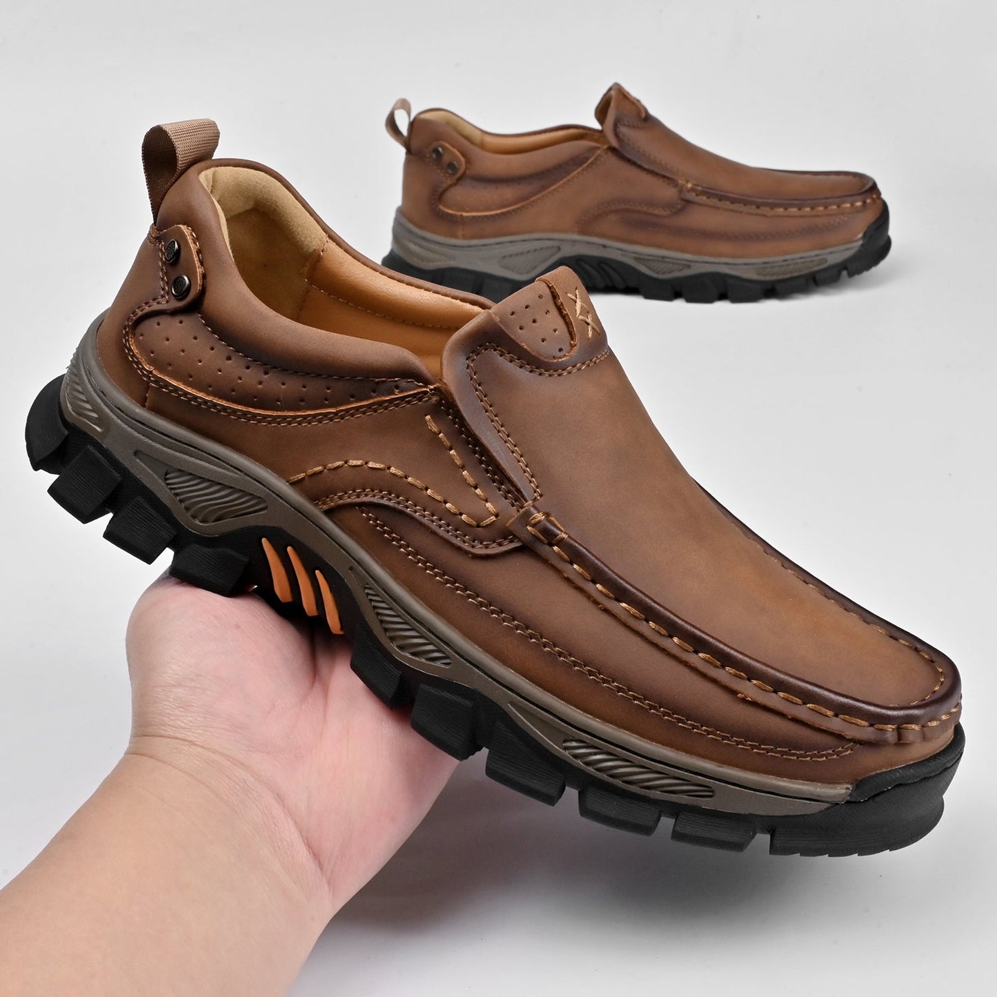 Boots orthopédiques mi-saison pour homme à semelle confortable