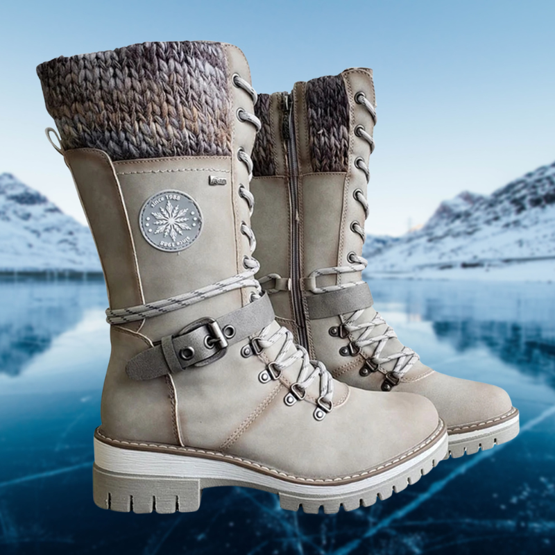 Bottes à lacets jusqu’au genou femme
