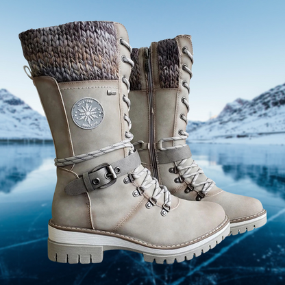 Bottes à lacets jusqu’au genou femme