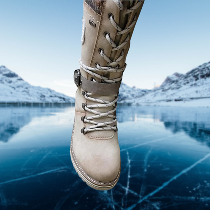 Bottes à lacets jusqu’au genou femme