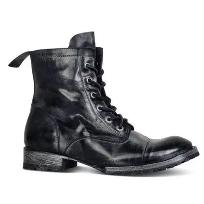 Bottes à lacets pour homme, style vintage robuste
