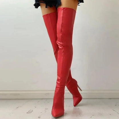 Bottes cuissardes femme à talons aiguilles