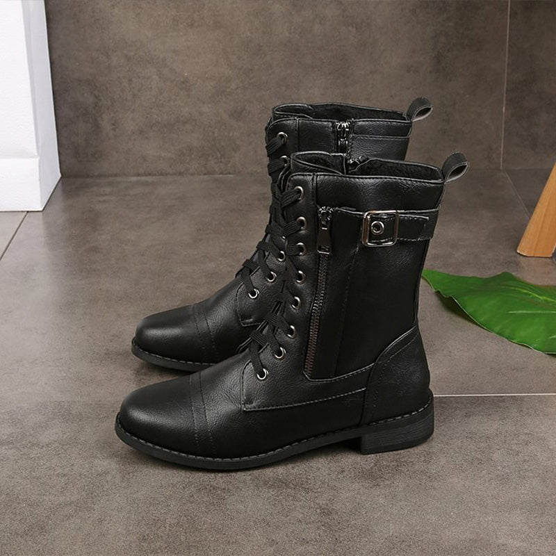 Bottes de combat à lacets pour femme