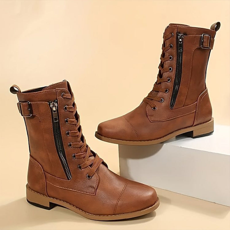 Bottes de combat à lacets pour femme