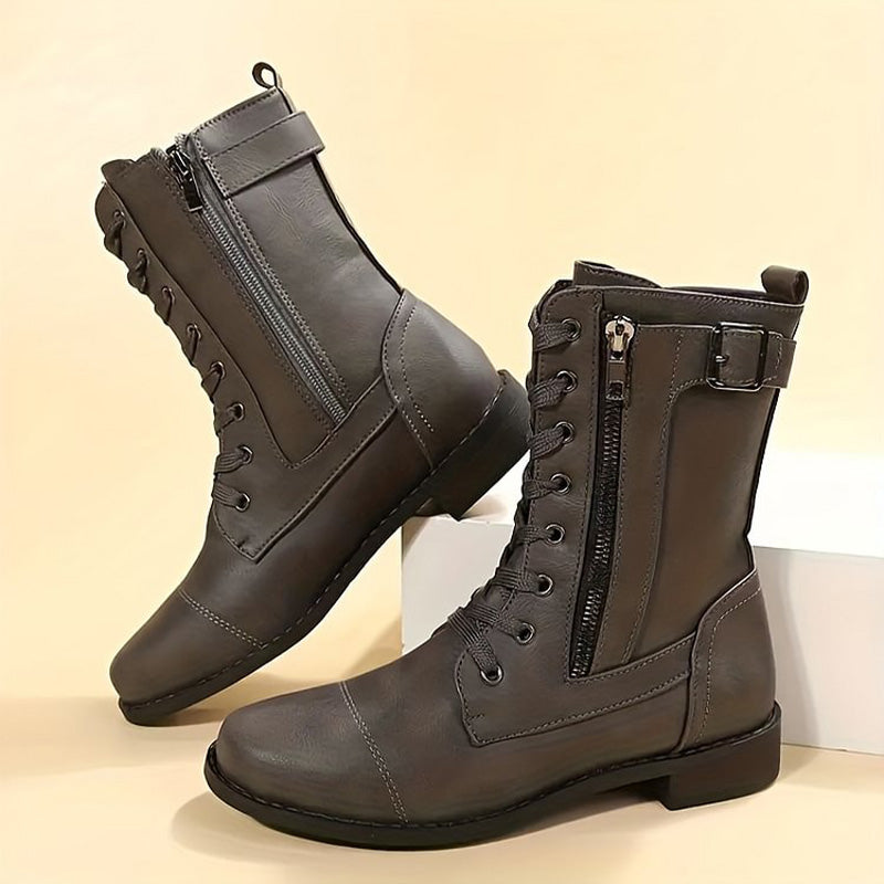 Bottes de combat à lacets pour femme