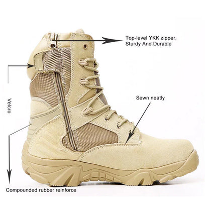 Bottes de combat tactiques résistantes pour homme pour les aventures en plein air