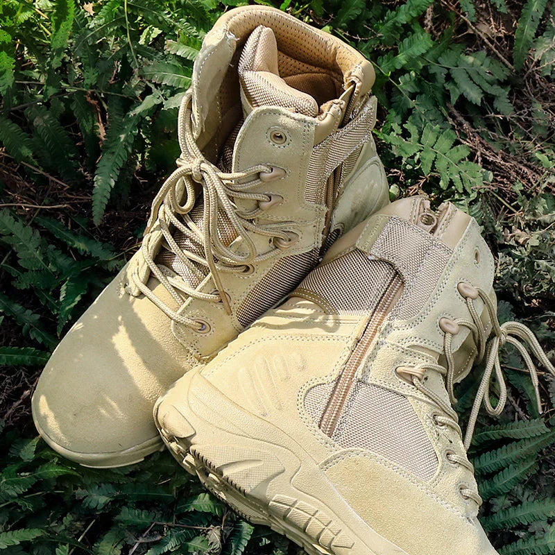 Bottes de combat tactiques résistantes pour homme pour les aventures en plein air