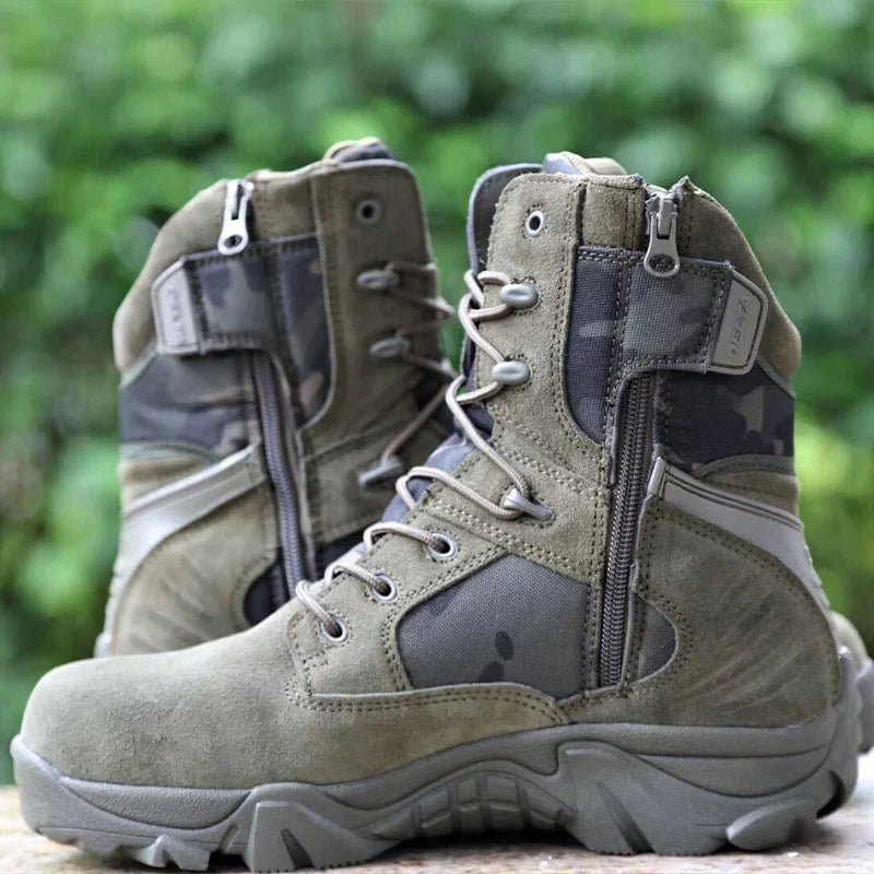 Bottes de combat tactiques résistantes pour homme pour les aventures en plein air
