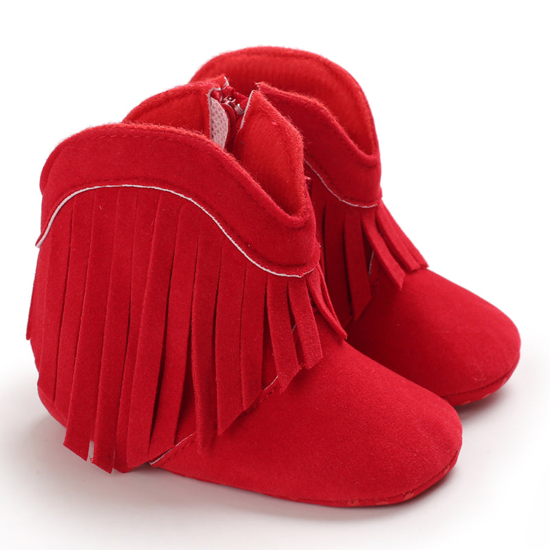 Bottes de cowboy à franges pour fille – chaussures western pour tout-petits
