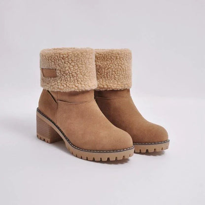 Bottes de neige d’hiver fourrées et chaudes