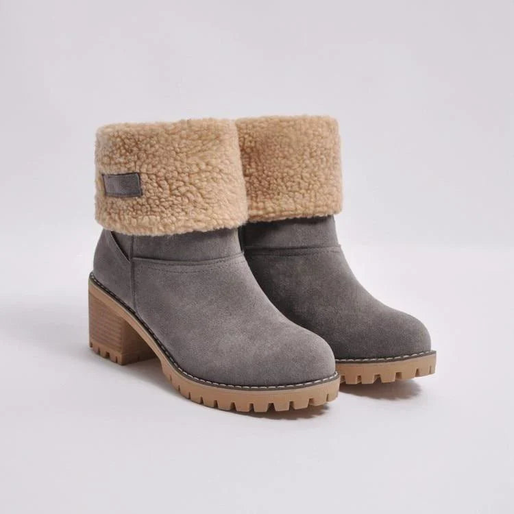 Bottes de neige d’hiver fourrées et chaudes