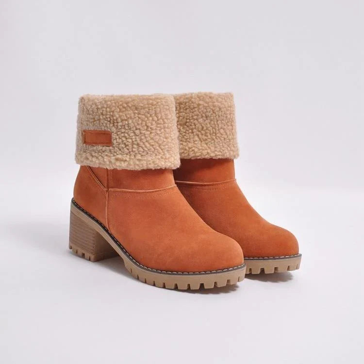 Bottes de neige d’hiver fourrées et chaudes