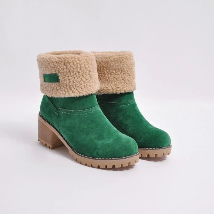 Bottes de neige d’hiver fourrées et chaudes