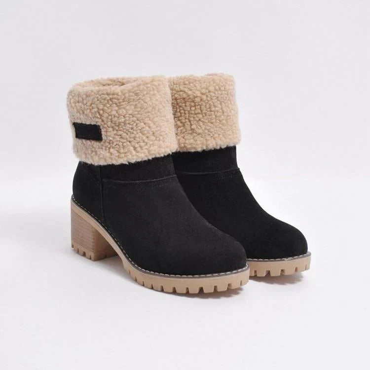 Bottes de neige d’hiver fourrées et chaudes