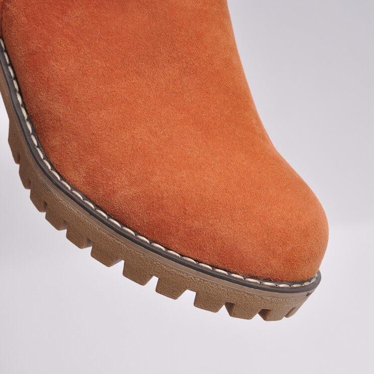 Bottes de neige d’hiver fourrées et chaudes