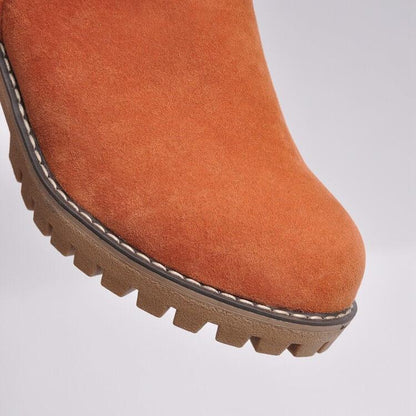 Bottes de neige d’hiver fourrées et chaudes