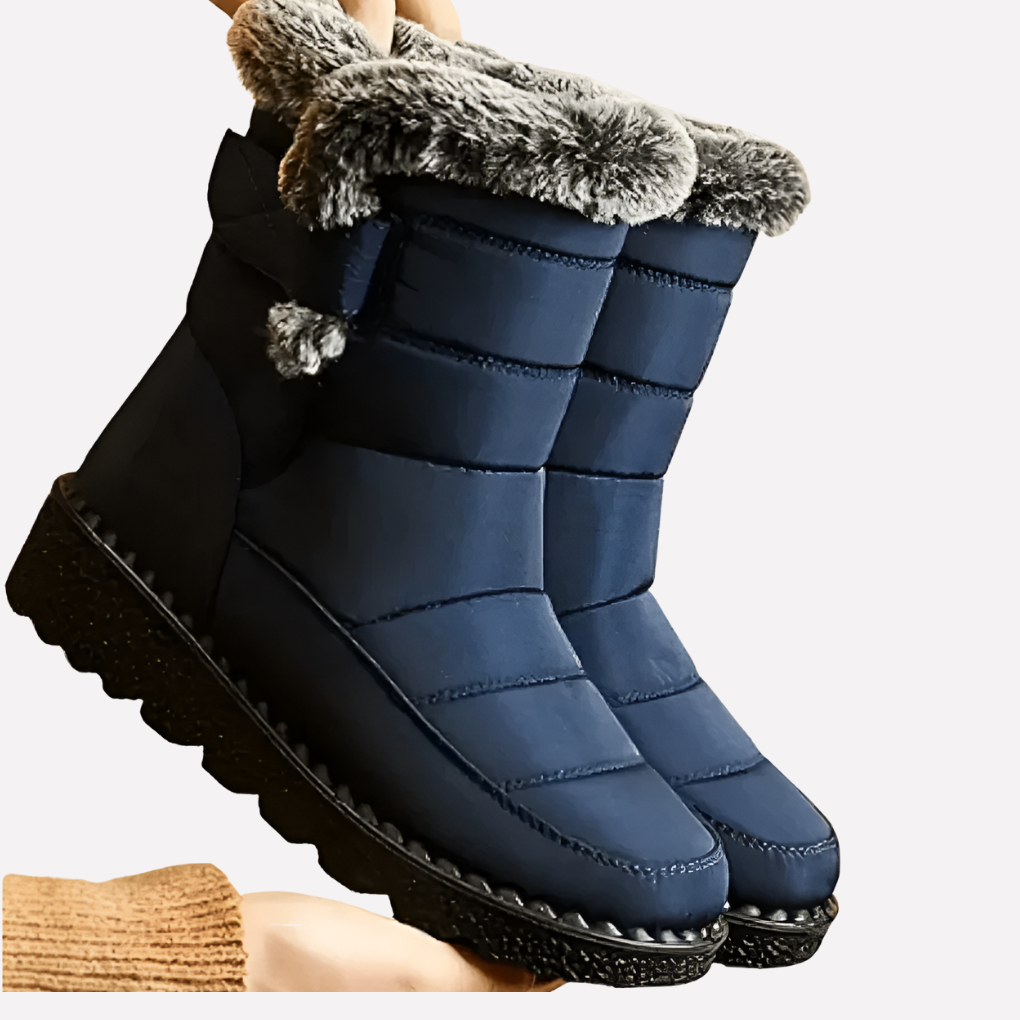 Bottes de neige imperméables pour l’hiver avec doublure en fourrure