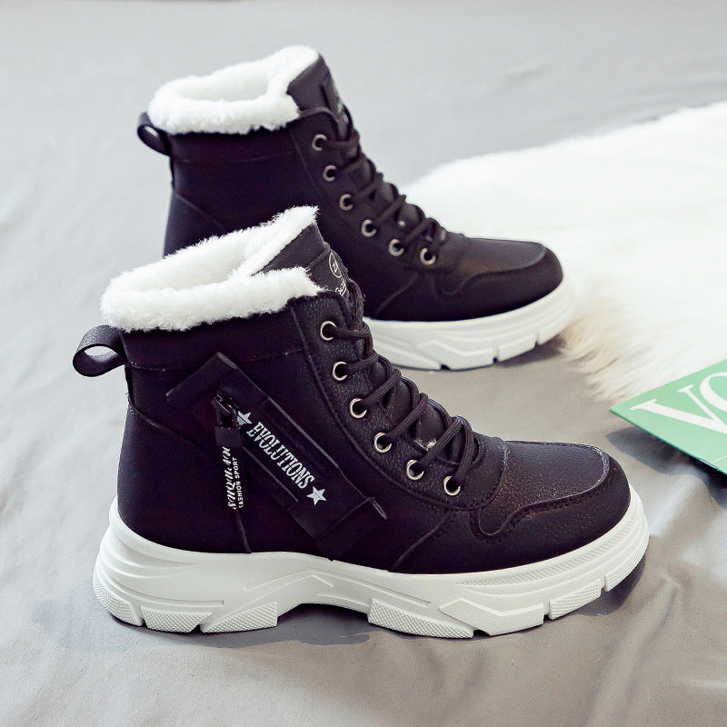 Bottes de neige thermiques à fermeture éclair pour femme