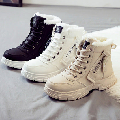 Bottes de neige thermiques à fermeture éclair pour femme