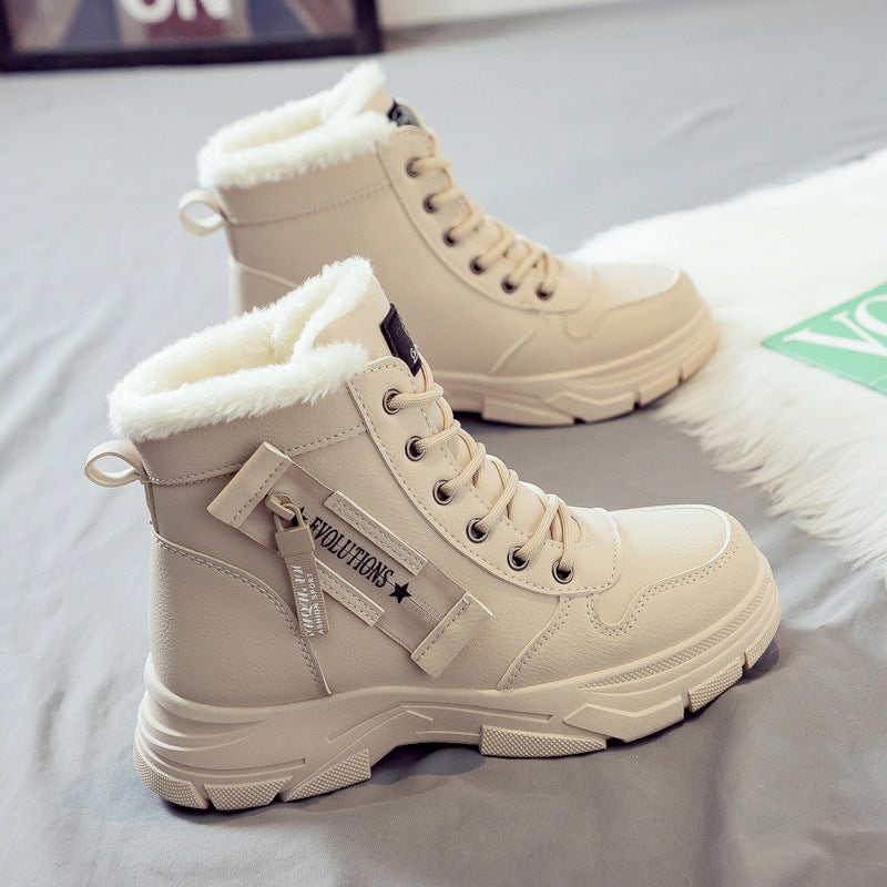 Bottes de neige thermiques à fermeture éclair pour femme
