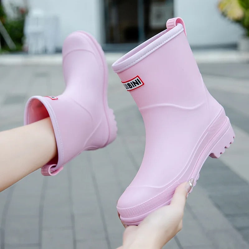 Bottes de pluie imperméables, coupe mi-haute tendance