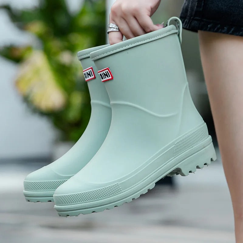 Bottes de pluie imperméables, coupe mi-haute tendance