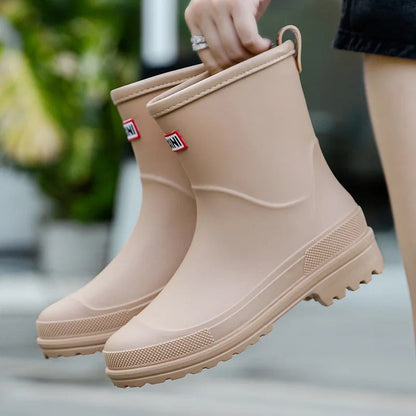 Bottes de pluie imperméables, coupe mi-haute tendance