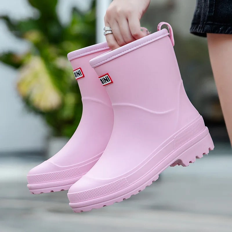 Bottes de pluie imperméables, coupe mi-haute tendance