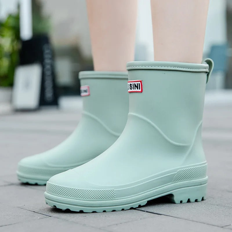 Bottes de pluie imperméables, coupe mi-haute tendance