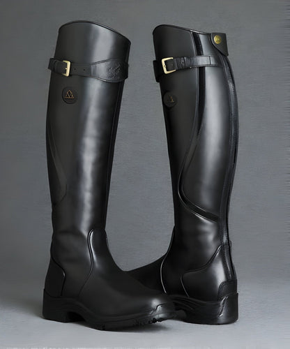 Bottes femme imperméables jusqu’au genou à semelle antidérapante