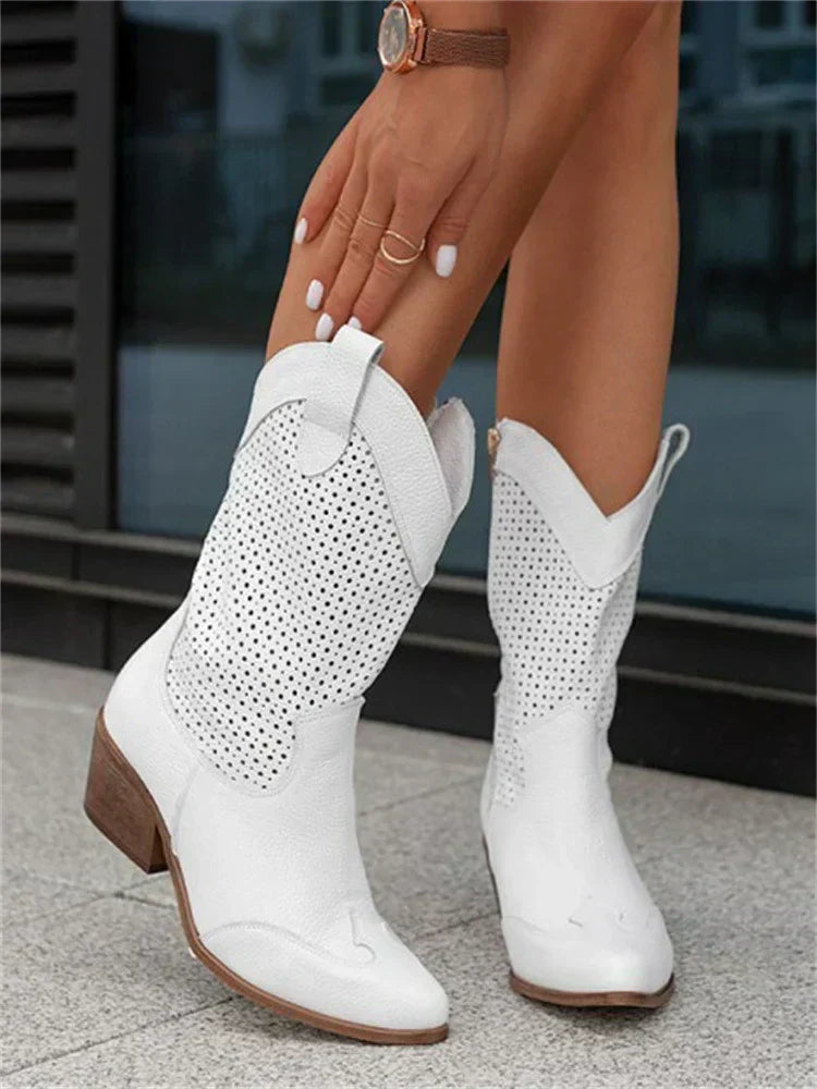 Bottes perforées - style western