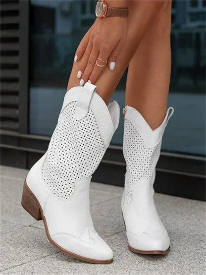 Bottes perforées - style western